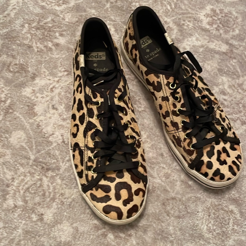 Keds for Kate Spade - size 7 - leopard print sneakers